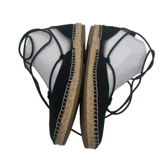 Mossimo Supply Co Black Suede Espadrille Closed Toe Shoes Size 7 Women’s - Picture 8 of 10